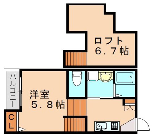 貝塚駅 徒歩14分 2階の物件間取画像